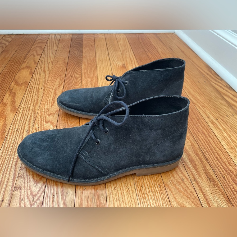 Navy blue suede chukka boots - 11 - Bloomingdales